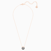 Swarovski Bella V Black Crystal Pendant, Rose Gold