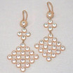 Rose Gold Plated Clear Crystal Net Earrings