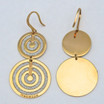 Double Circle Earrings in Rose Gold Plating