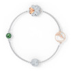 Swarovski Remix Collection Bracelet with Clover and Word "Luck", size M