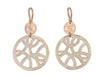 Rose Gold Circle Earrings, Small