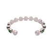 Rebecca Bangle with Round Green Swarovski Crystals