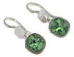 Small Earrings with Green Swarovski Crystals