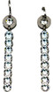 Bar Earrings with Aqua Blue Swarovski Crystals