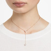 Swarovski Ortyx Lariat Necklace in Rose Gold Plating