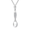 Hot Diamonds Pearl Long Drop Silver Pendant