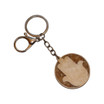Baltic Amber and Wood Hamsa Hand Charm Keychain