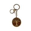 Baltic Amber and Wood Tree of Life Charm Keyring