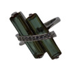 Zultanite Color Change Double Bar Ring in Silver with Marcasite Stones