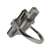Zultanite Color Changing Double Bar Ring in Silver with Marcasite Stones