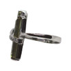 Zultanite Color Changing Double Bar Ring in Silver with Marcasite Stones