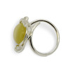 Baltic Amber - Modern Swirl Large Oval Butterscotch Amber Ring