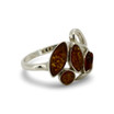 Baltic Amber  - Multi Stone Cognac Amber Abstract Statement Ring