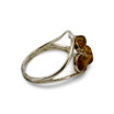 Baltic Amber - Triple Stone Honey Cognac Amber Openwork Ring