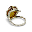 Baltic Amber -  Large Oval Cognac Amber Modern Statement Ring