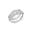 Crislu Flora Collection Double Band Ring in Platinum