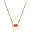 Swarovski Sparkling Dance Round Red Crystal Una Pendant in Rose Gold