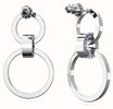 Swarovski Hollow Hoop Earrings with Blue Crystals