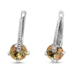 Zultanite Color Changing Round Leverback Earrings in Silver