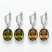 Zultanite Color Changing Oval Gemstone Small Leverback Drop Earrings