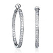 Crislu Inside Out CZ Pave Hoop Earrings, Large