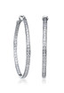 Crislu Inside Out CZ Pave Hoop Earrings, Medium