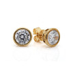 Crislu Precious Yellow Gold Stud Earrings