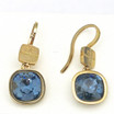 Small Earrings with Blue Swarovski Crystals