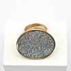 Rebecca Circle Rose Gold Plated Ring Ring with Silver Glam 