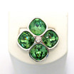 Rebecca Ring with Four Green Swarovski crystals