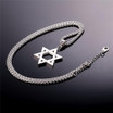 Men's Stainless Steel Magen David Star Pendant, Silver-Tone 