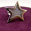 Adami & Martucci Silver Mesh Star Ring 