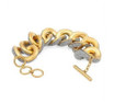 Adami and Martucci Silver Mesh Links Bracelet in Gold