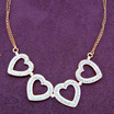 Adami and Martucci Silver Mesh Heart Necklace 