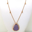 Adami and Martucci Purple Enamel Pendant in Rose Gold