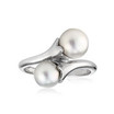 White Round Pearl Flower Ring 