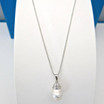 White Barrel Shape Pearl Pendant with Three-Layer Cup
