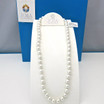 White Round Pearl Necklace, 8 mm