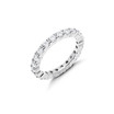Crislu Brilliant Cut Eternity Silver Band Ring
