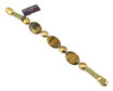 Adami & Martucci Gold Mesh Bracelet with Tiger's Eye Stones