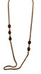 Adami & Martucci Gold Mesh Necklace with Tiger's Eye Stones