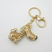 Cute Fashion Dog Keychain with Long Ears and Blue Rhinestones