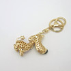 Cute Fashion Dog Keychain with Long Ears and Violet Rhinestones