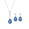 Swarovski Vintage Set with Blue Crystals in Rhodium