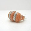 Mountain Top Twist Ring, Peach MOP