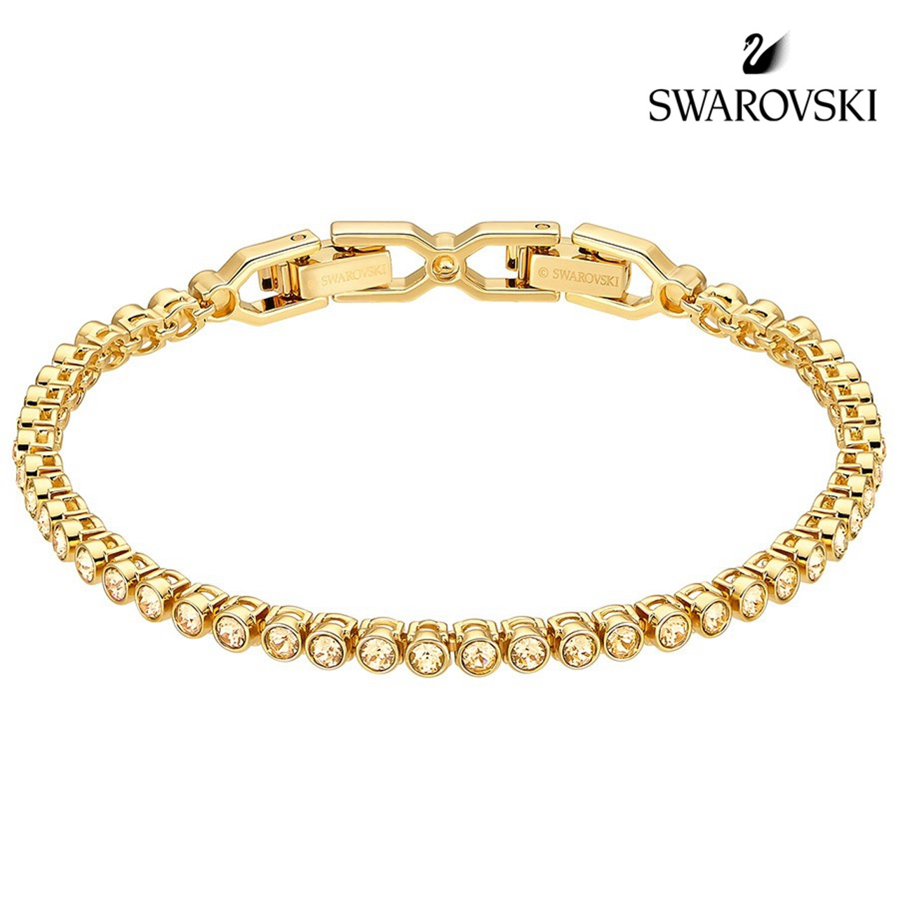 Swarovski Emily Tennis Bracelet Gold Plated 5278353 87141.1531375000