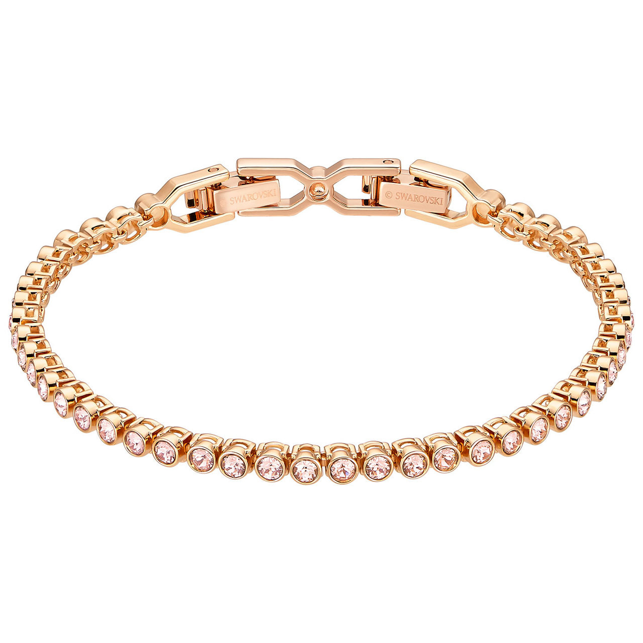 Swarovski Emily Tennis Bracelet, Rose Gold | Best Jewelry ...