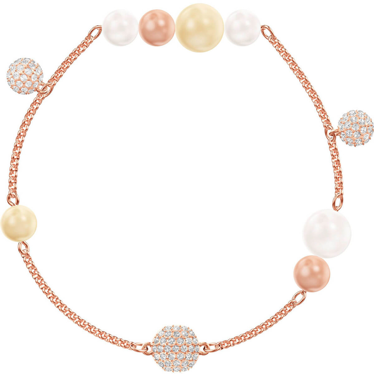 Swarovski Remix Collection Bracelet Pearl Strand in Rose Gold