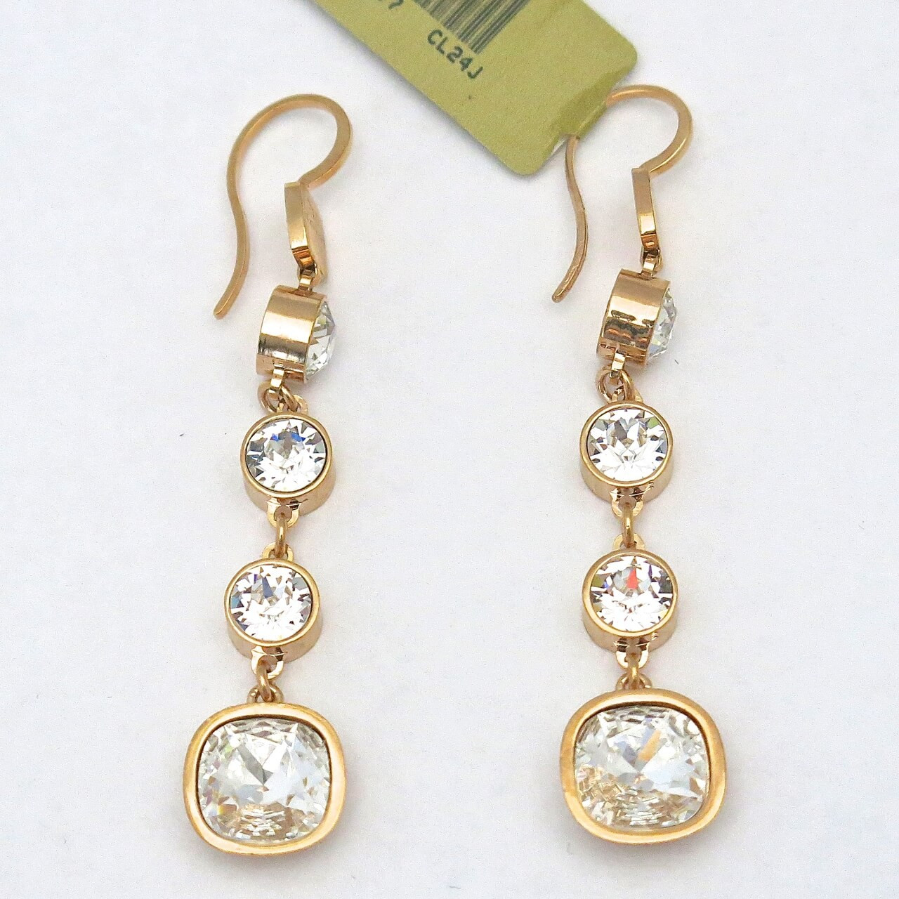 Rebecca Drop Earrings in Rose Gold