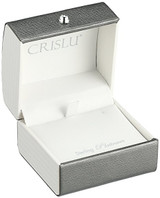 Crislu Royal Round Cut Stud Earrings in Platinum